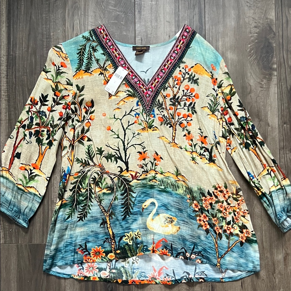 Elegant Nature-Inspired Women's Blouse